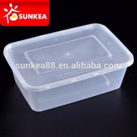 Transparent disposable PP lunch food plastic box with cover