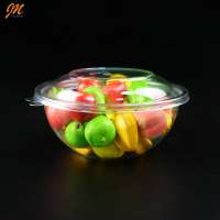 Reusable Takeaway Transparent Plastic Fruit Salad Bowl with Lid