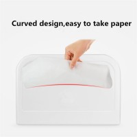 Wall mount plastic 1/2 toilet seat cover dispenser tissue paper holder